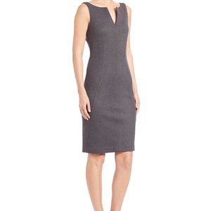 MaxMara Ozono Dress Sleeveless Grey Wool 42 / US S